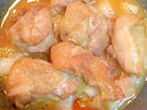 キャベツスープの鶏肉のせ